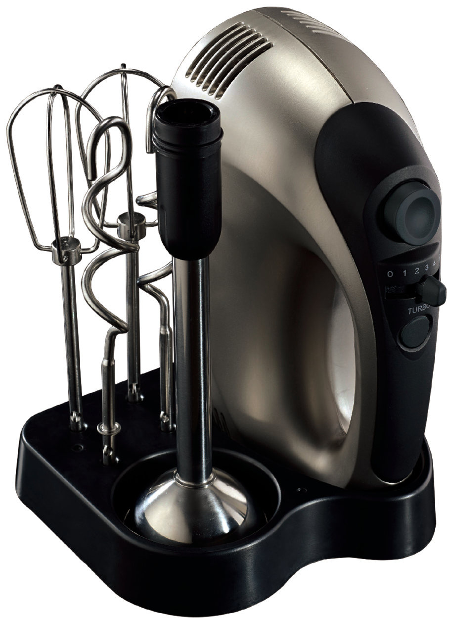 Hand Mixer GM-2621C with holder Black and golden